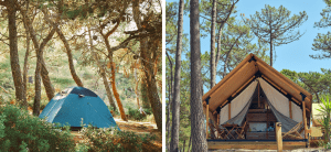 Glamping versus Camping Tent